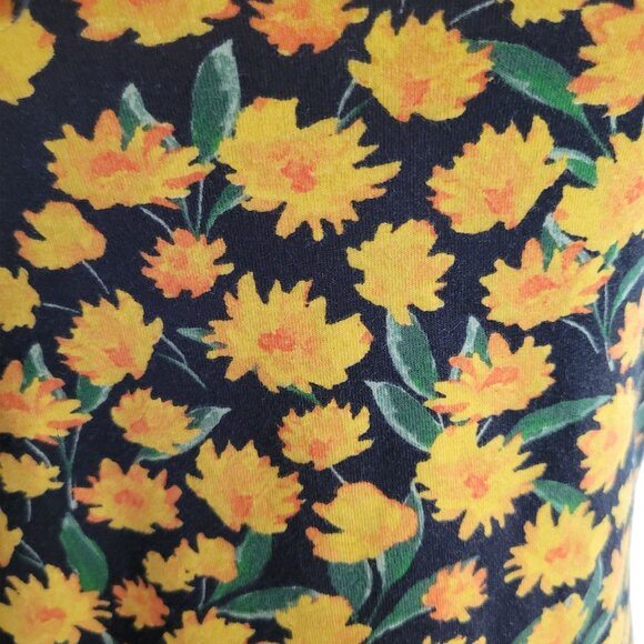 Anthropologie Maeve One-Shoulder Yellow/Black Floral Ruffled Top size S NWT - Picture 4 of 14